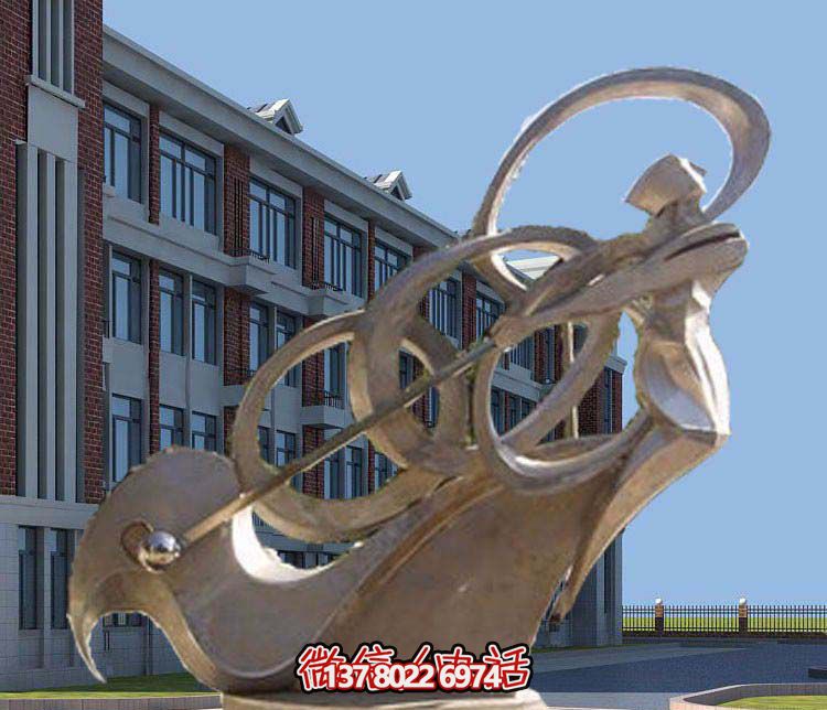 不銹鋼抽象高爾夫球雕塑，點綴景區(qū)園林