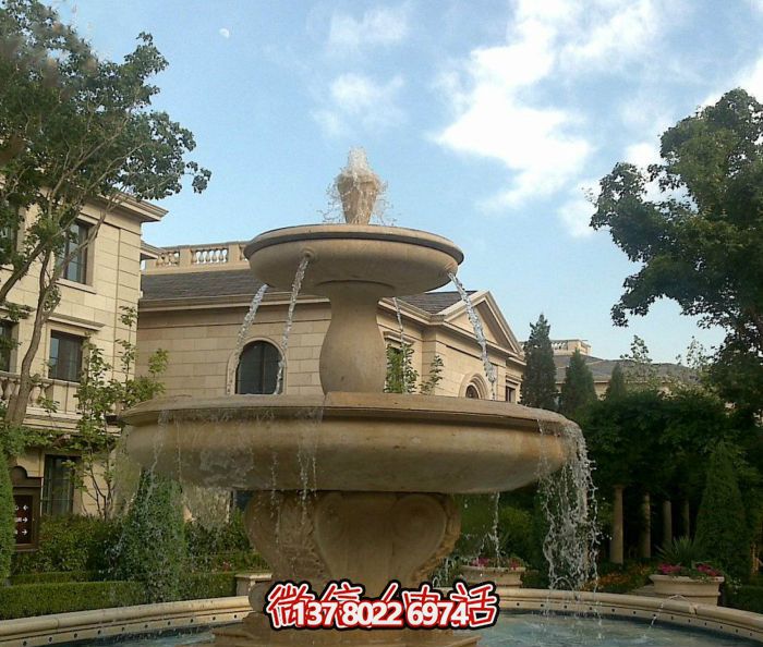 自然的質感，夢幻的景觀——別墅大理石景觀雕塑噴泉