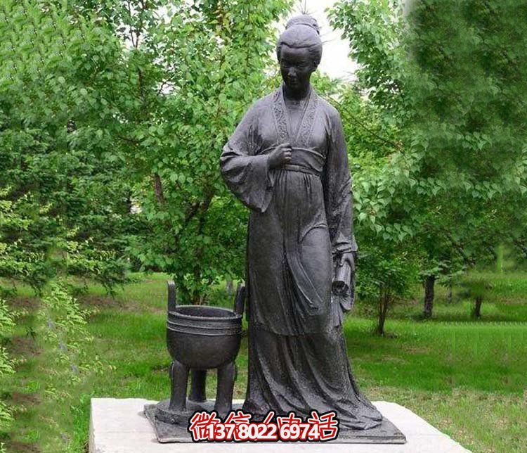 宋代婉約風青銅鍛造銅雕，李清照詩意縈繞