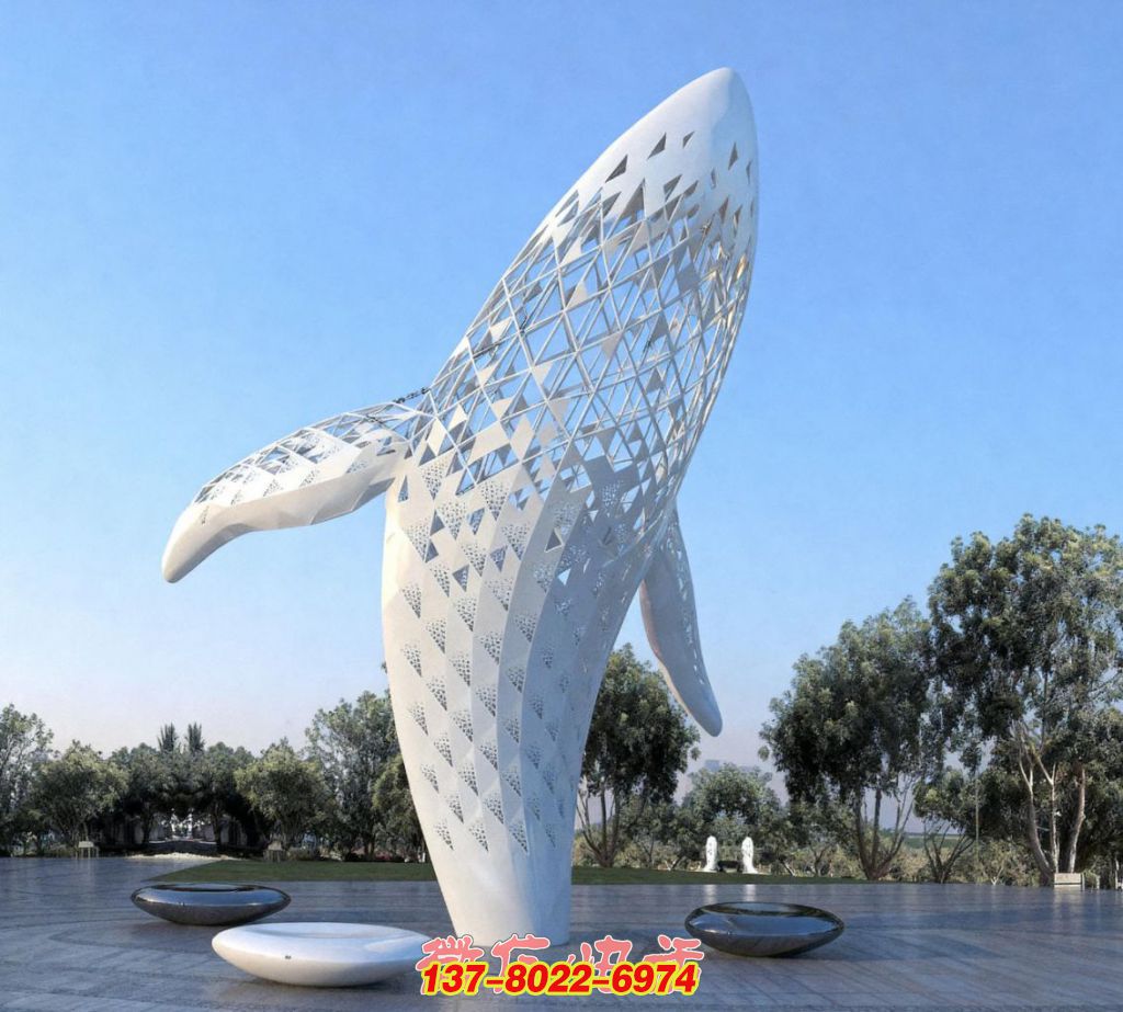 鯨落幻夢(mèng)：不銹鋼編織的景觀藝術(shù)趣味之境