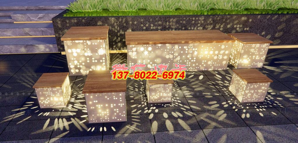 星影律動(dòng) —— 不銹鋼坐凳景觀(guān)雕塑