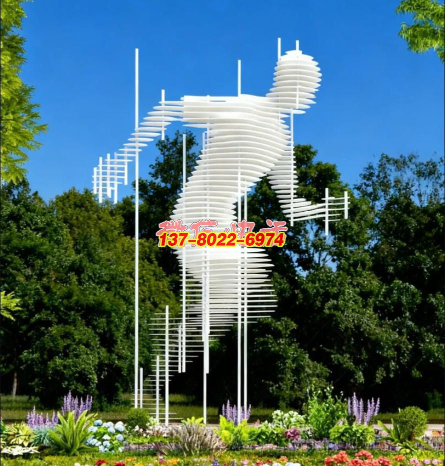 躍動(dòng)先鋒?不銹鋼運(yùn)動(dòng)人物景觀雕塑 —— 逐夢時(shí)空的活力符號